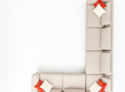 Corner sofa Sofa L-shape Design Modern Luxury Living room Beige Couch